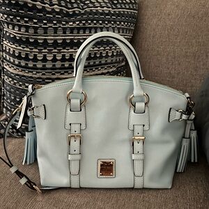 Dooney and Burke pale blue satchel